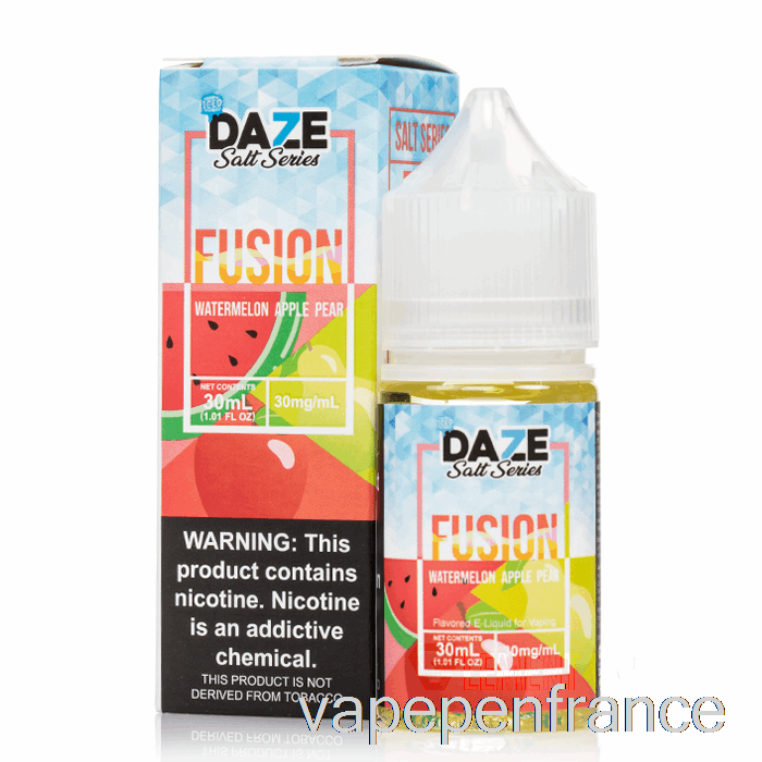 Poire Pomme Pastèque Glacée - 7 Sels De Fusion Daze - Stylo Vape 30 Ml 50 Mg